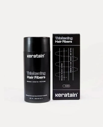 3x Keratain hårfibre + gratis Keratain pomade - Svart (25 gr) 3x Keratain hair fibers + free Keratain pomade – Black (25 gr) - Hairgivers