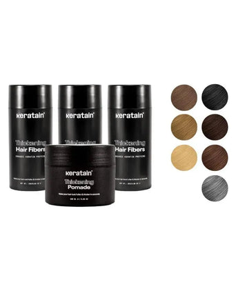 3x Keratain hårfibre + gratis Keratain pomade 3x Keratain hair fibers + free Keratain pomade - Hairgivers