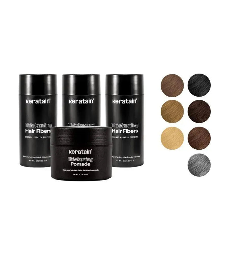 3x Keratain hair fibers + free Keratain pomade - Hairgivers