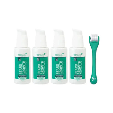 4x Neofollics skægvækstserum + gratis skægrulle 4x Neofollics beard growth serum + free beard roller - Hairgivers