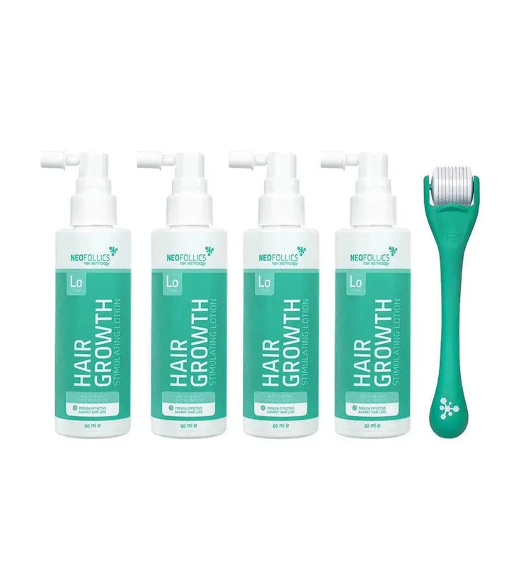 4x Neofollics lotion + free scalp roller - Hairgivers