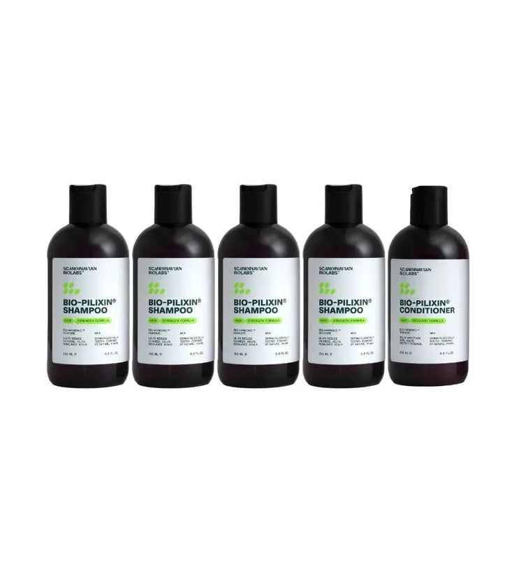 4x Scandinavian Biolabs shampoo (men) + free conditioner - Hairgivers