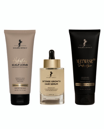 Golden Effect Serum + Mask + Scrub (torr hårbotten) Golden Effect Serum + Mask + Scrub (torr hårbotten)