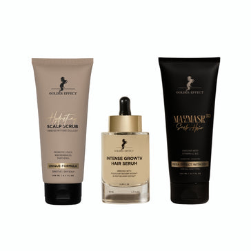 Golden Effect Serum + Mask + Scrub (torr hårbotten) Golden Effect Serum + Mask + Scrub (torr hårbotten)