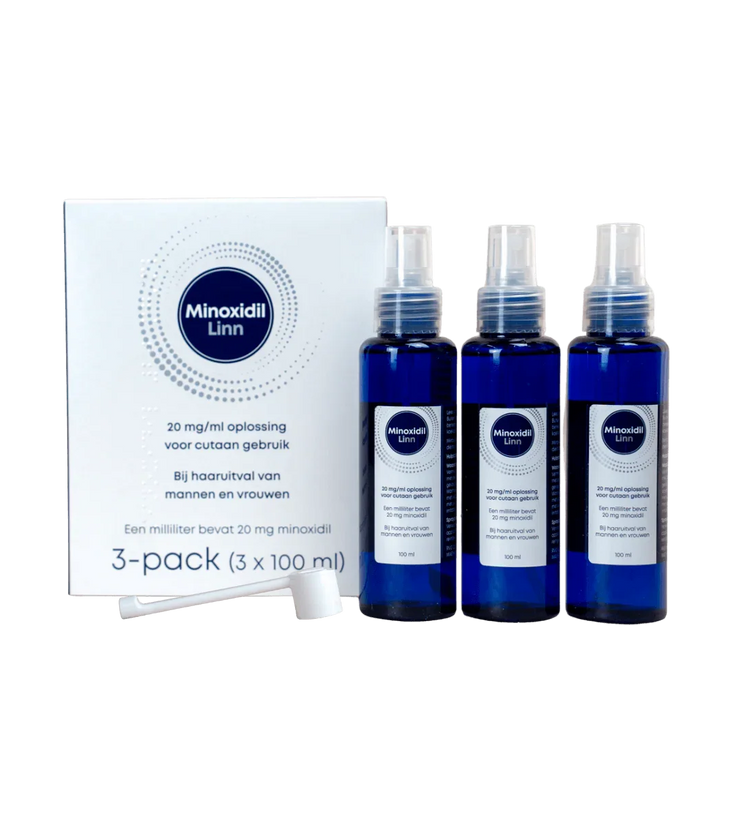 Linn Minoxidil 2% spray pacote de 3 (3x100 ml)