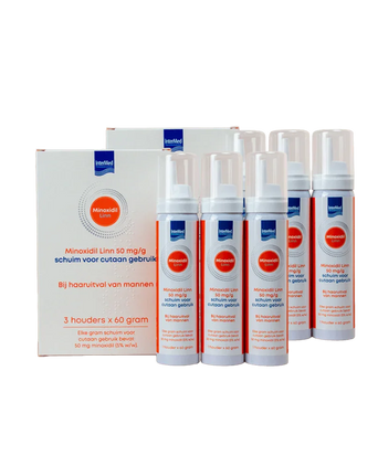 Linn Minoxidil 5% espuma pacote de 6 (6x60 gr) Linn Minoxidil 5% espuma pacote de 6 (6x60 gr)