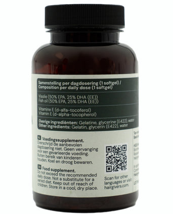 Hairgivers Omega 3-tillskott 1000 mg | 60 kapslar (EPA/DHA) Hairgivers Omega 3-tillskott 1000 mg | 60 kapslar (EPA/DHA)