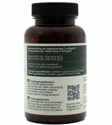Hairgivers Suplement Omega 3 1000 mg | 60 kapsułek (EPA/DHA) Hairgivers Suplement Omega 3 1000 mg | 60 kapsułek (EPA/DHA)