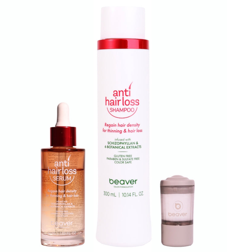 Beaver Shampoo anti-caduta + Siero + Applicatore