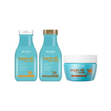 Reparerende behandling med arganolje og keratin fra Beaver Beaver Argan Oil & Keratin repairing treatment - Hair Growth Specialist