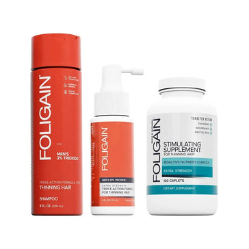 Foligain Champô + Loção + Cápsulas (homem) Foligain hair growth treatment (men) - Hairgivers
