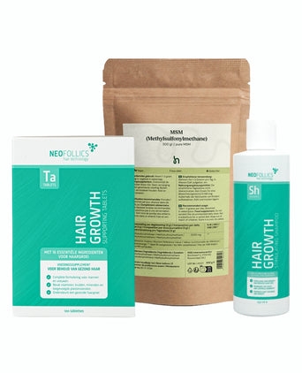 Neofollics Shampoo + tabletit & MSM-jauhe Neofollics Shampoo + tabletit & MSM-jauhe
