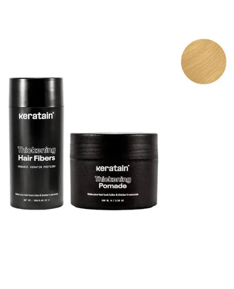 Pomada Keratain + Fibras capilares Keratain - Louro (25 gr) Keratain pomade + Keratain hair fibers – Blond (25 gr) - Hairgivers