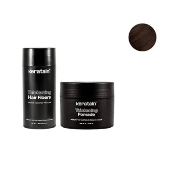 Keratain pomata + Keratain fibre per capelli - Castano scuro (25 gr) Keratain pomade + Keratain hair fibers – Dark brown (25 gr) - Hair Growth Specialist
