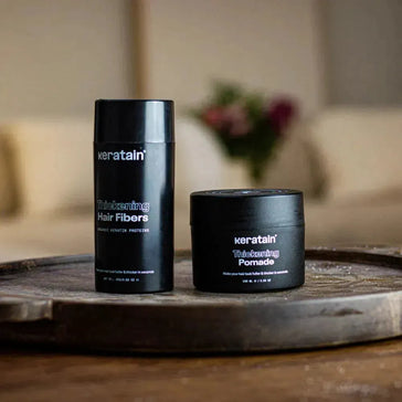 3x Keratain hair fibers + free Keratain pomade 3x Keratain hair fibers + free Keratain pomade - Hairgivers