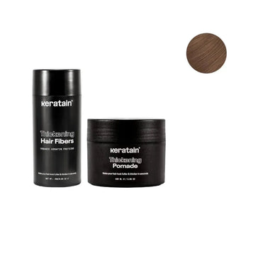 Keratain pomada + Keratain hårfibrer - Ljusbrun (25 gr) Keratain pomade + Keratain hair fibers – Light brown (25 gr) - Hair Growth Specialist