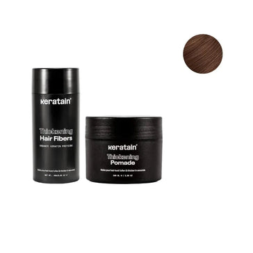 Keratain pomata + Keratain fibre per capelli - Castano medio (25 gr) Keratain pomade + Keratain hair fibers – Medium brown (25 gr) - Hair Growth Specialist