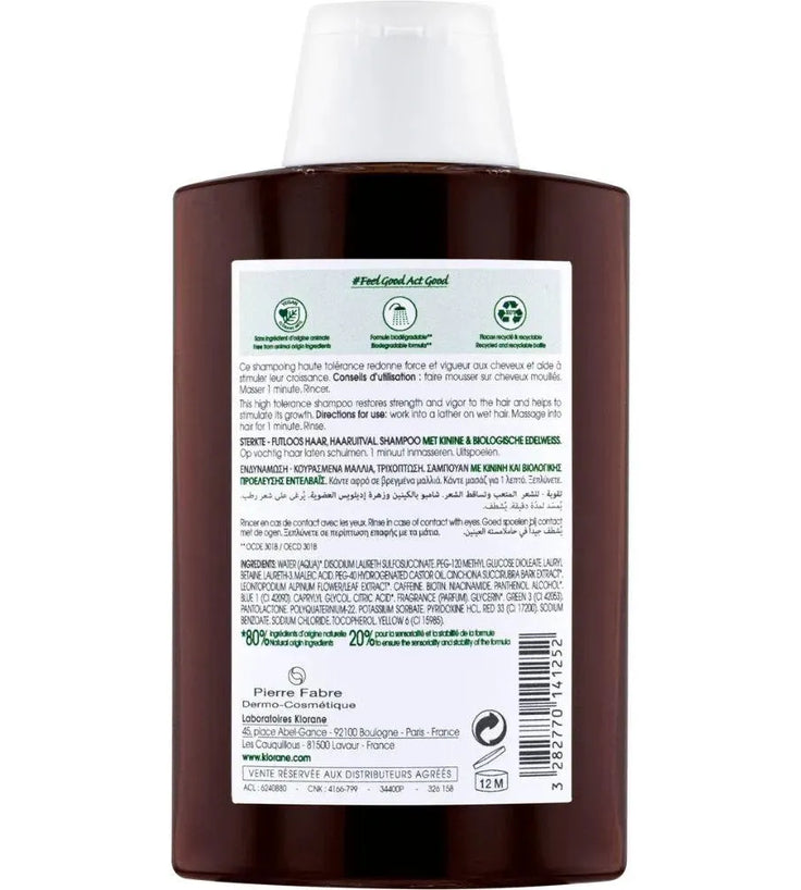 Klorane anti-hair loss shampoo Quinine/Edelweiss (200 ml) - Hairgivers