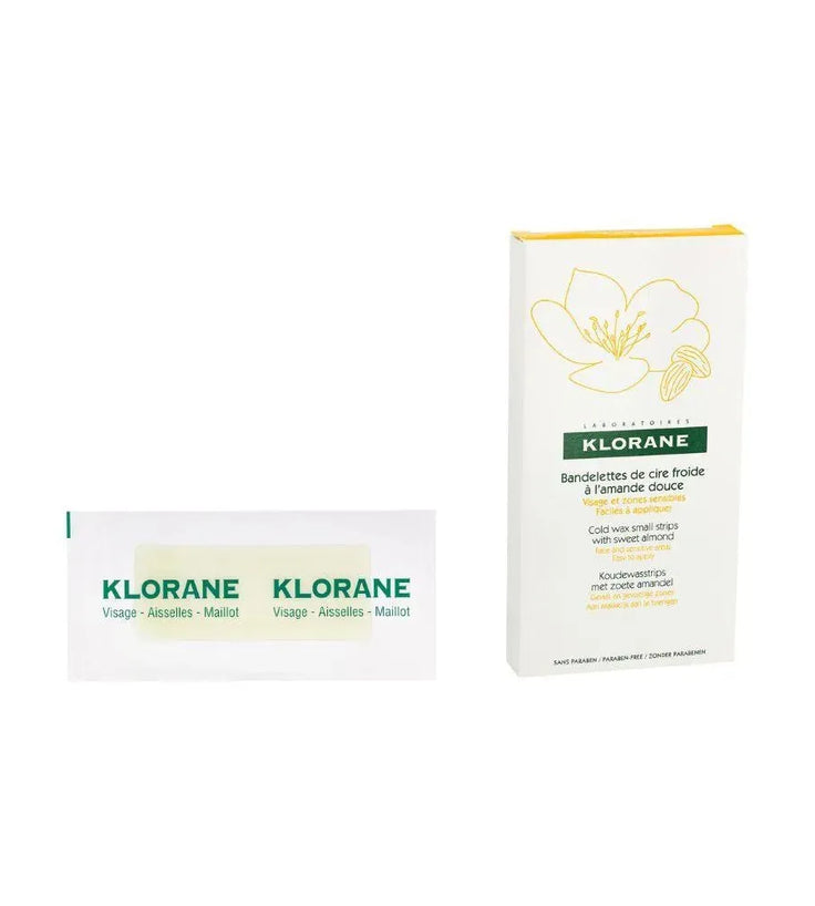 Klorane cold wax strips hair removal - face & sensitive areas - Hairgivers