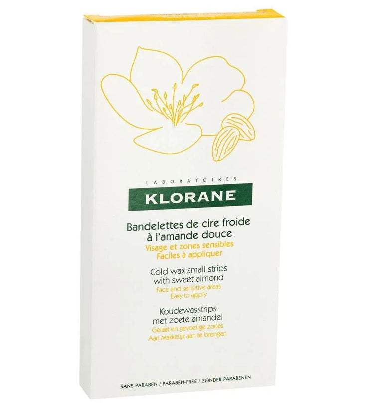 Klorane cold wax strips hair removal - face & sensitive areas - Hairgivers