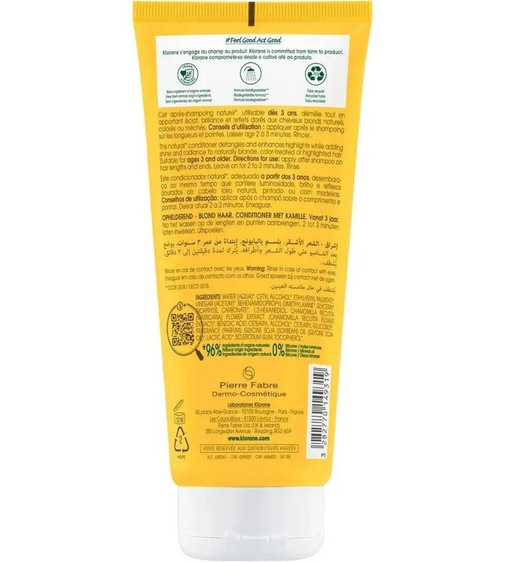 Klorane conditioner for blonde highlights Chamomile (200 ml) - Hairgivers