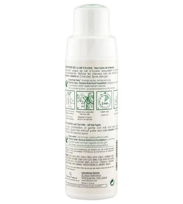 Klorane dry shampoo all hair types Oat - gas-free (50 gr) - Hairgivers