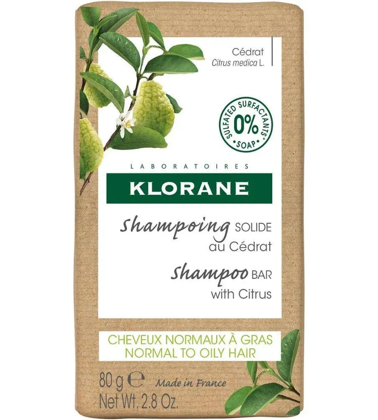 Klorane shampoo bar Citrus - oily hair (80 gr) - Hairgivers