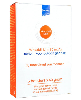 Linn Minoxidil 5% espuma pacote de 3 (3x60 gr) Linn Minoxidil 5% espuma pacote de 3 (3x60 gr)