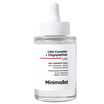 Minimalist CPH Complex + Oligopeptide 0,8 % serum mot flass i hodebunnen Minimalist CPH Complex + Oligopeptide 0.8% anti-dandruff scalp serum - Hairgivers