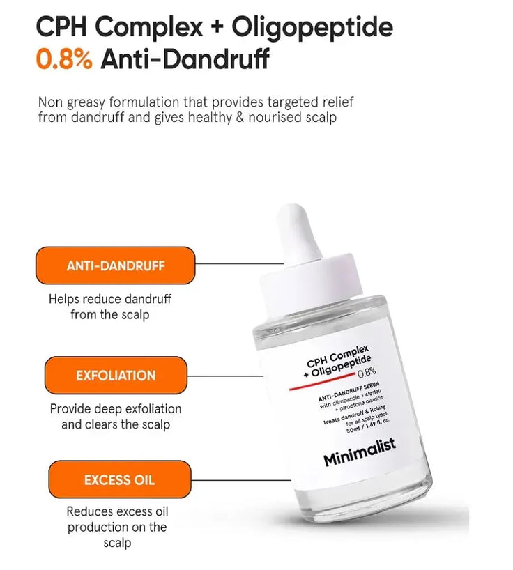 Minimalist CPH Complex + Oligopeptide 0.8% anti-dandruff scalp serum - Hairgivers
