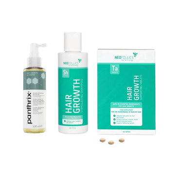 Panthrix serum mot håravfall (redensyl) + Neofollics schampo & tabletter Panthrix hair growth serum + Neofollics shampoo & tablets - Hairgivers