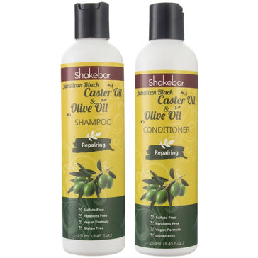 Shakebar Olio di ricino e olio di argan shampoo + balsamo Shakebar Castor Oil & Argan Oil shampoo + conditioner - Hair Growth Specialist