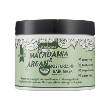 Shakebar Maschera idratante per capelli all'olio di Macadamia e Argan Shakebar Macadamia & Argan Oil moisturizing hair mask - Hair Growth Specialist