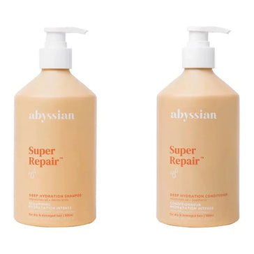 Abyssian syväkosteuttava shampoo + hoitoaine yhdistelmäpaketti Abyssian deep hydration shampoo + conditioner combination package - Hairgivers