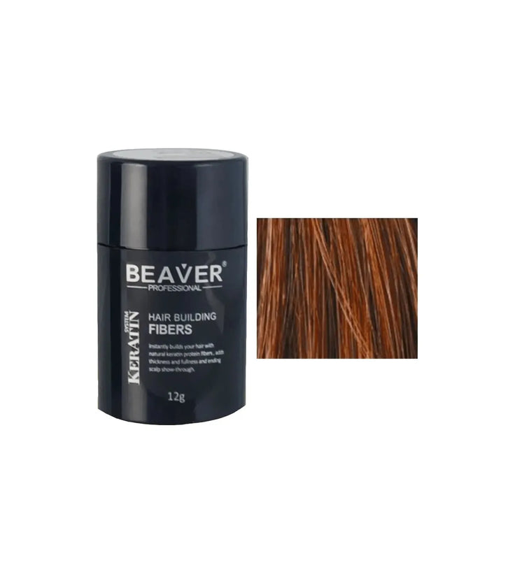 Beaver keratin hair building fibers - Auburn (12 gr) - Hairgivers