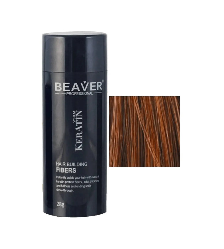 Beaver keratin hair building fibers - Auburn (28 gr) - Hairgivers