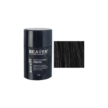 Beaver keratin hårbyggande fibrer - Svart (12 gr) Beaver keratin hair building fibers - Black (12 gr) - Hairgivers