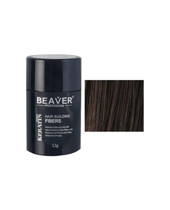 Beaver keratin hair building fibers - Dark brown (12 gr) Beaver keratin hair building fibers - Dark brown (12 gr) - Hairgivers