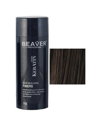 Beaver keratin hair building fibers - Dark brown (28 gr) Beaver keratin hair building fibers - Dark brown (28 gr) - Hairgivers
