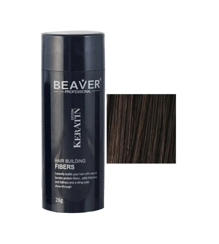 Beaver keratin hair building fibers - Dark brown (28 gr) - Hairgivers