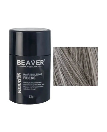 Beaver keratin hair building fibers - Grey (12 gr) Beaver keratin hair building fibers - Grey (12 gr) - Hairgivers