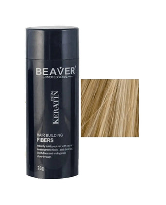 Beaver keratin hair building fibers - Medium blonde (28 gr) Beaver keratin hair building fibers - Medium blonde (28 gr) - Hairgivers