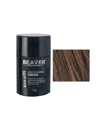 Beaver keratin hair building fibers - Medium brown (12 gr) Beaver keratin hair building fibers - Medium brown (12 gr) - Hairgivers
