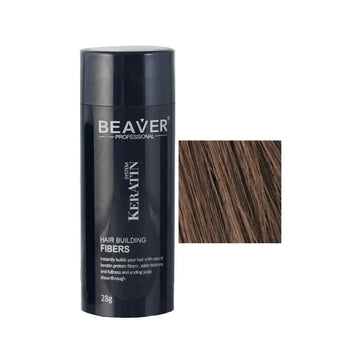 Fibre per capelli alla cheratina Beaver - Castano medio (28 gr) Beaver keratin hair building fibers - Medium brown (28 gr) - Hairgivers
