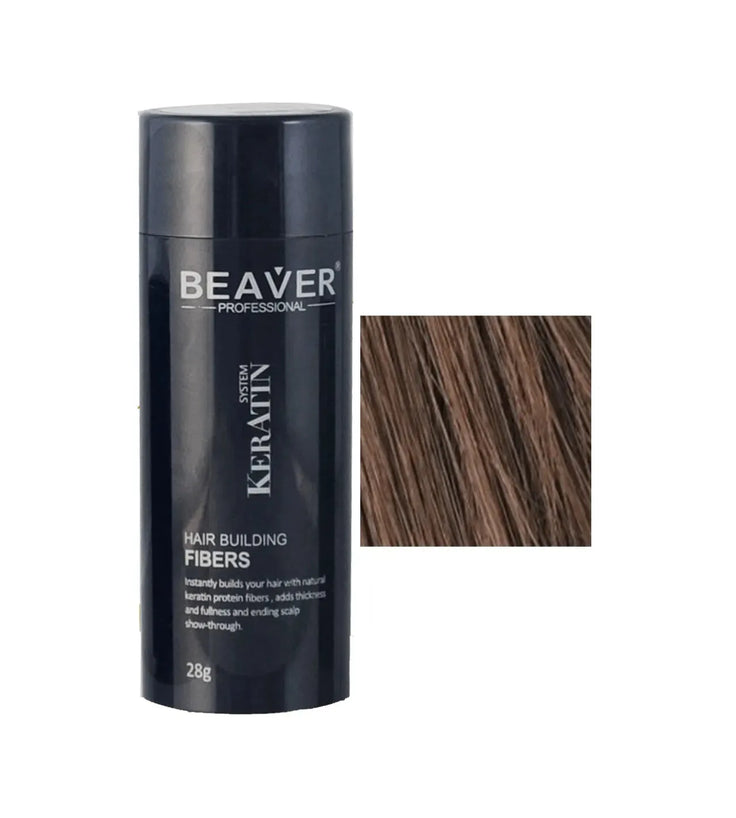 Beaver keratin hair building fibers - Medium brown (28 gr) - Hairgivers