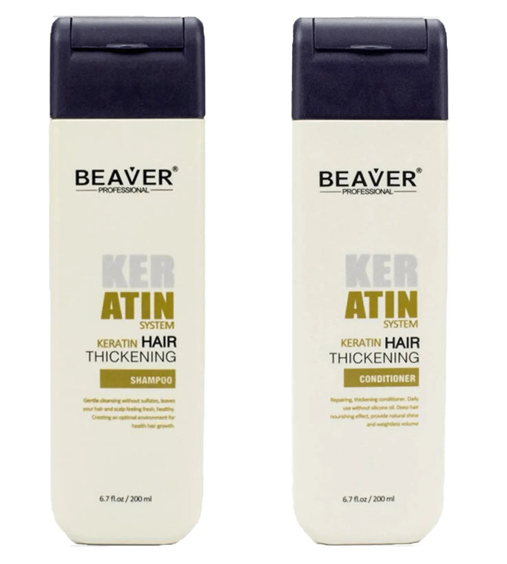 Beaver keratin shampoo + conditioner (200 ml) - Hairgivers