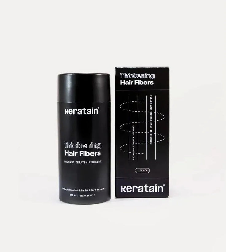 3x Keratain hair fibers + free Keratain pomade – Black (25 gr) - Hairgivers
