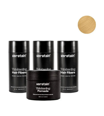 3x Keratain hårfibre + gratis Keratain pomade - Blonde (25 gr) 3x Keratain hair fibers + free Keratain pomade – Blonde (25 gr) - Hairgivers