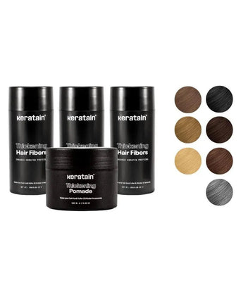 3x Keratain hair fibers + free Keratain pomade - Hair Growth Specialist