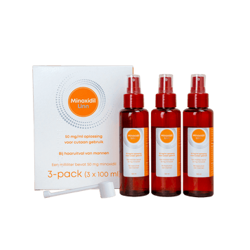 Linn Minoxidil 5% spray pacote de 3 (3x100 ml)